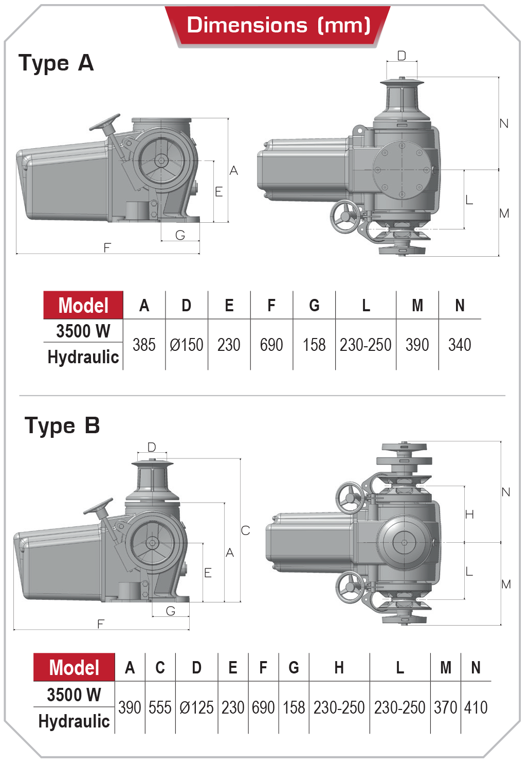 Ercole horizontal updated dimensions